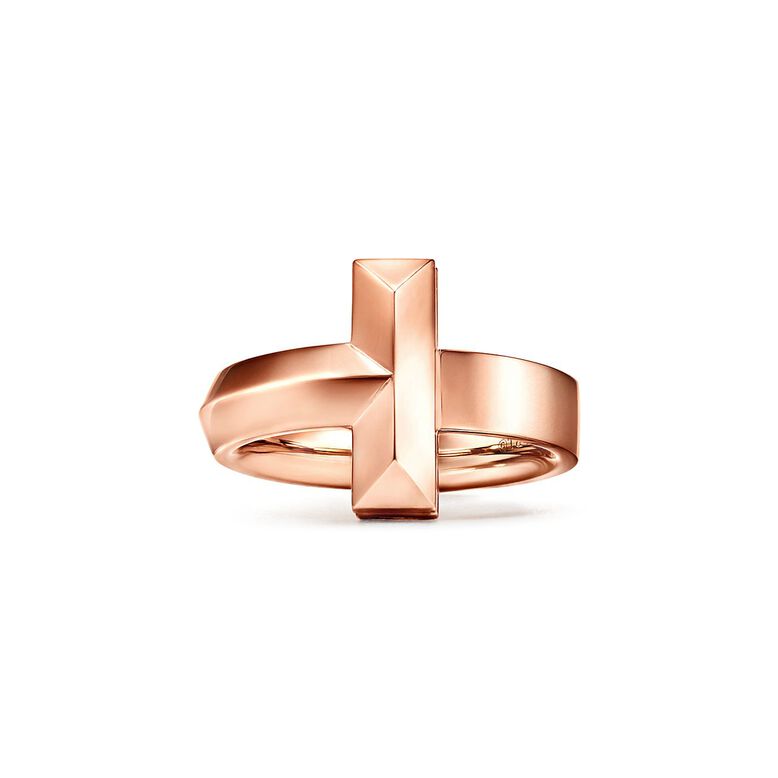 Tiffany T T1 Ring in Rose Gold, 4.5 mm - Size 7 1/2, , hi-res