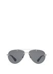 Metal Logo Aviator Sunglasses​