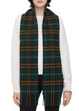 Narrow Check Cashmere Scarf, , hi-res