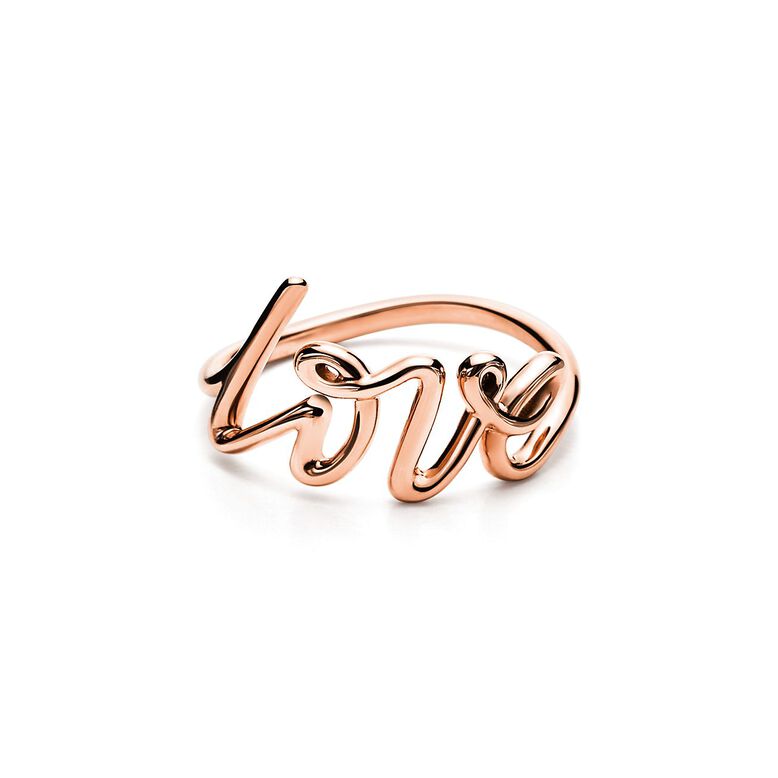 Paloma's Graffiti Love Ring in Rose Gold, Small - Size 7, , hi-res