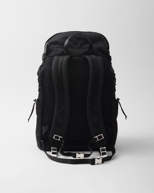 Re-Nylon and Saffiano leather backpack, , hi-res
