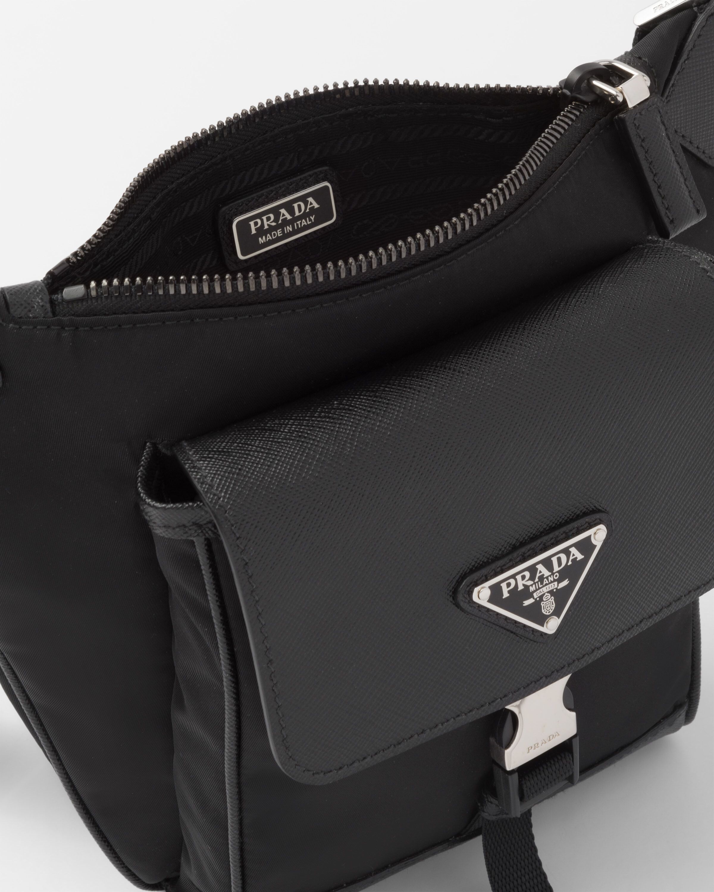 Prada Re Nylon and Saffiano leather shoulder bag Crossbody Heathrow Reserve Collect