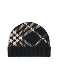 Check Cashmere Blend Beanie, , hi-res