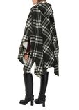 Reversible Check Wool Cape, , hi-res