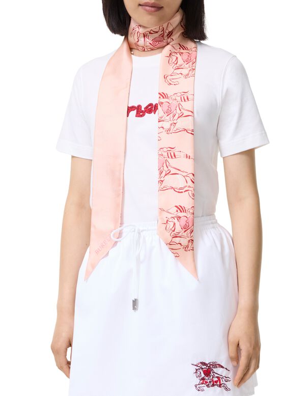 Skinny Heart Knight Silk Scarf, , hi-res