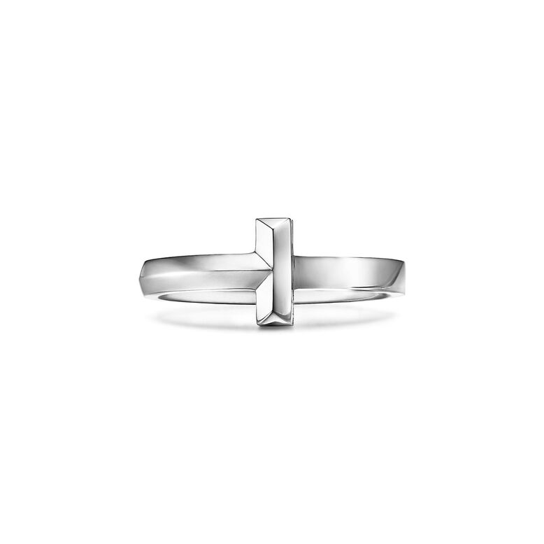 Tiffany T T1 Ring in White Gold - Size 7, , hi-res