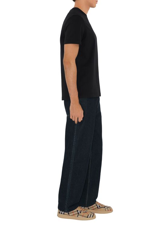Check Label Cotton T-shirt, , hi-res