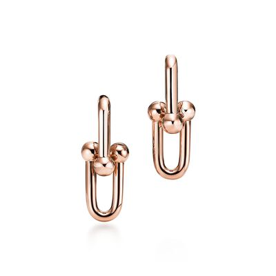 Tiffany City HardWear link earrings in 18k rose gold, small