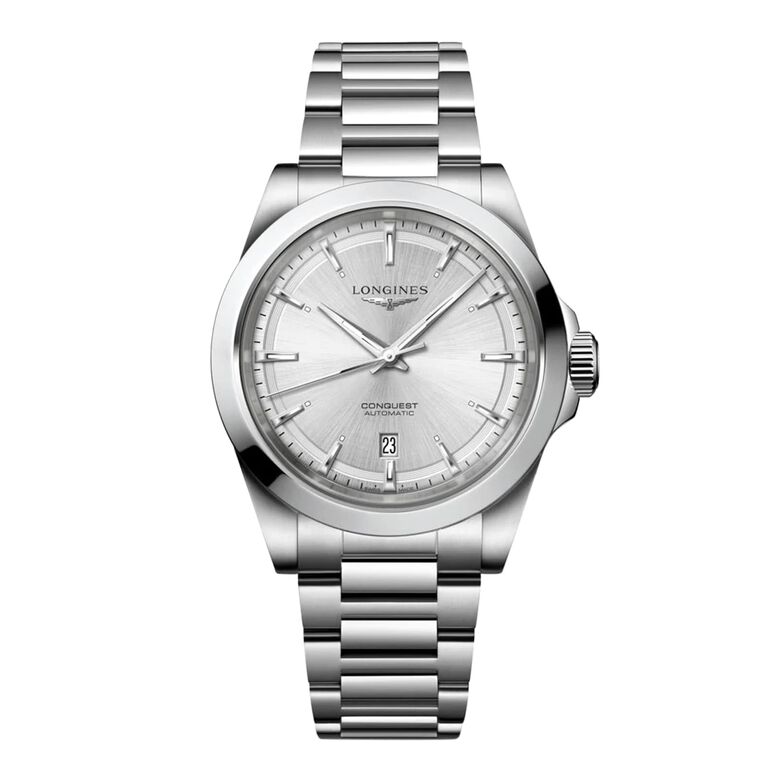 Conquest 41mm Mens Watch Silver, , hi-res