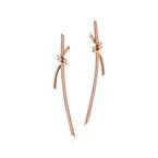 Tiffany Knot Drop Earrings in Rose Gold with Diamonds,  Tiffany Knot Drop Earrings in Rose Gold with Diamonds