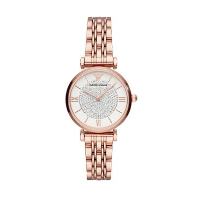 Ladies Gianni T-Bar Quartz Stainless Rose Gold Watch
