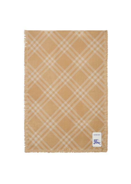 Wide Check Wool Silk Scarf, , hi-res