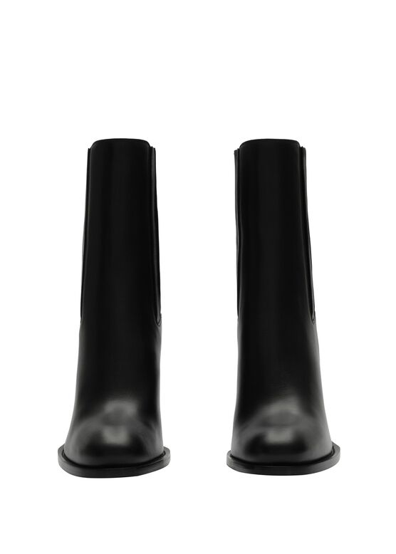Leather Pillar Ankle Boots, , hi-res