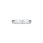 Tiffany True™ band ring in platinum with diamonds, 2.5 mm wide. - Size 8