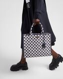 Large Prada Symbole embroidered fabric handbag, , hi-res