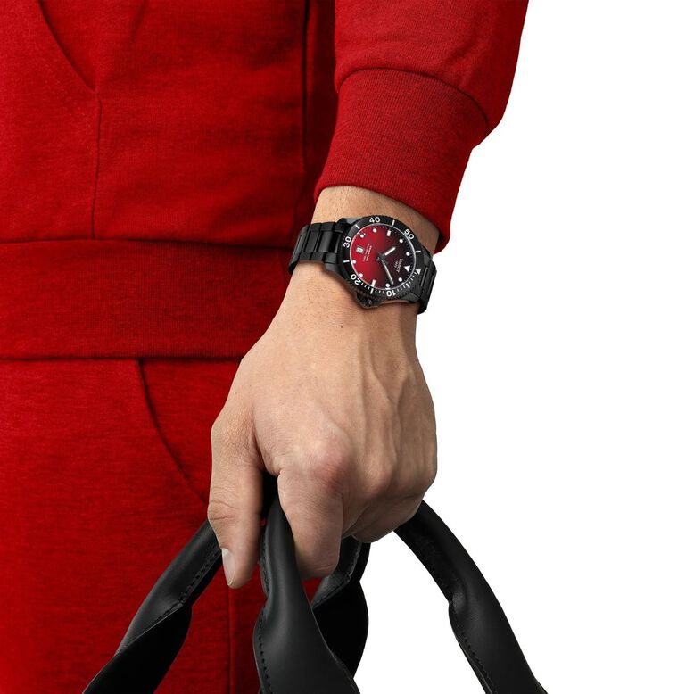Tissot Seastar 1000 Quartz 40mm Mens Watch Red, , hi-res
