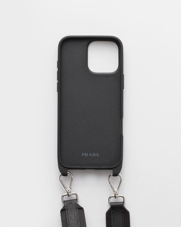 Saffiano leather case for iPhone 16 Pro Max, , hi-res