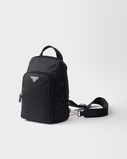 Re-Nylon and Saffiano leather backpack, , hi-res