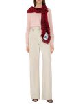 Wide Check Wool Silk Scarf, , hi-res