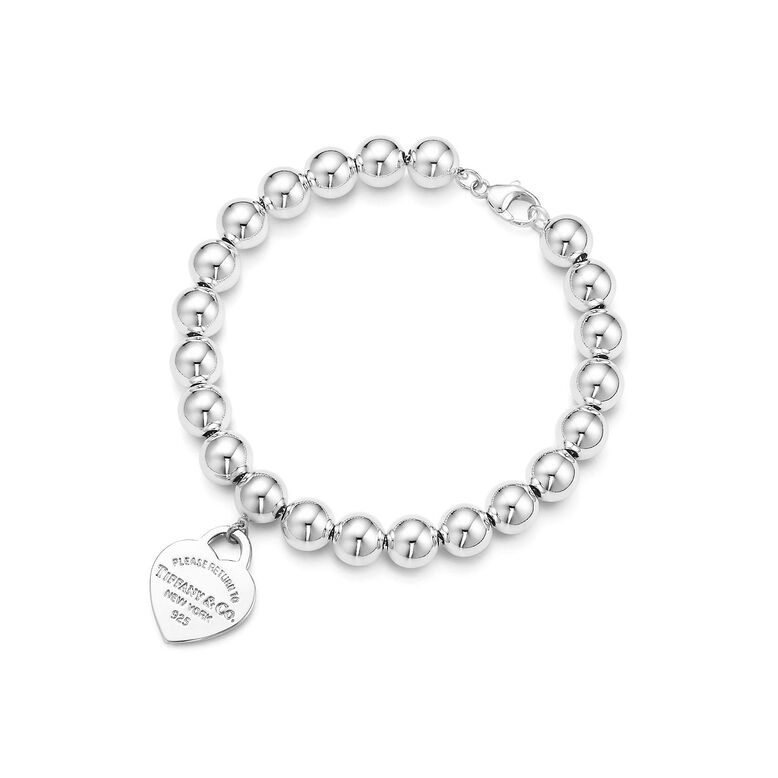 Return to Tiffany&trade; Heart Tag Bracelet in Silver, 8 mm - Size 8 in, , hi-res