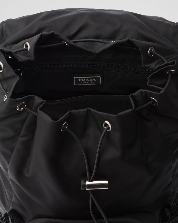 Re-Nylon and Saffiano leather backpack, , hi-res