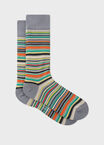 MEN MULTISTRIPE SOCK GREY