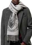 Reversible Etched Knight Cashmere Scarf, , hi-res
