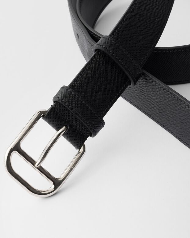 Saffiano leather belt, , hi-res