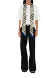 Skinny Check Silk Scarf, , hi-res