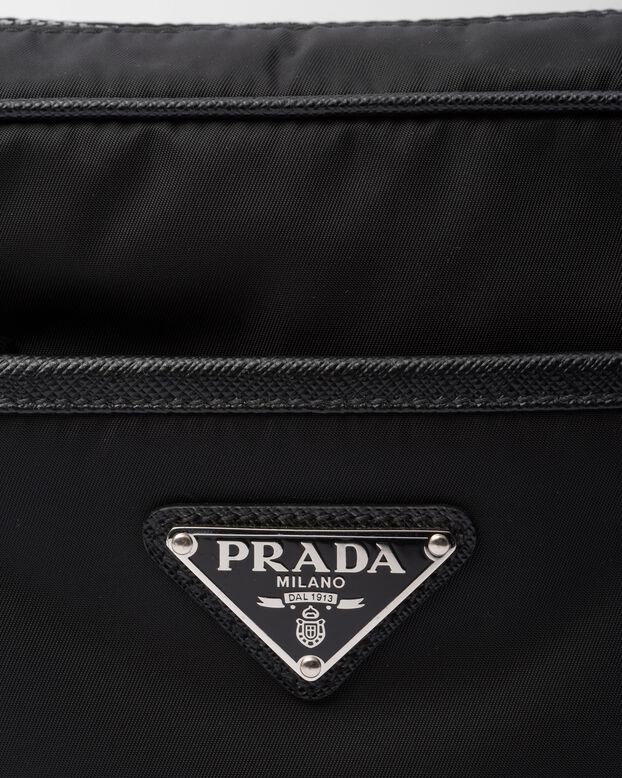 Re-Nylon and Saffiano shoulder bag, , hi-res