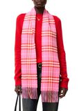 Narrow Check Cashmere Scarf, , hi-res