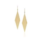 Elsa Peretti® Mesh earrings in 18k gold with diamonds, small. - Size Small