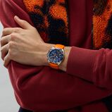 Formula 1 Chronograph 43mm Mens Watch Orange Rubber Strap, , hi-res