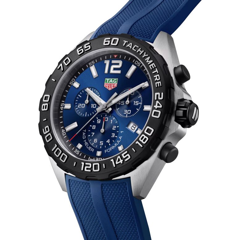 Formula 1 Quartz Chronograph 200M 43mm Mens Watch Blue Rubber, , hi-res