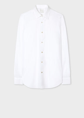 Tailored-Fit White Cotton 