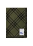 Wide Check Wool Silk Scarf, , hi-res