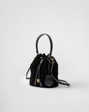 Velvet mini-bag with nappa leather details, , hi-res