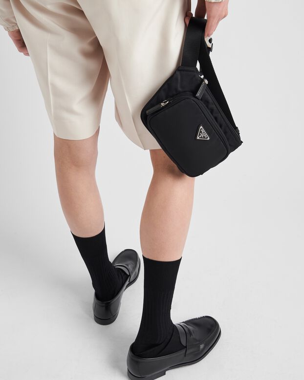 Re-Nylon and Saffiano leather shoulder bag, , hi-res