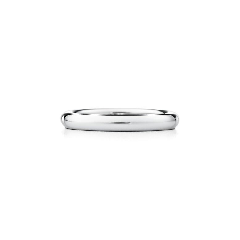 Elsa Peretti&reg; stacking band ring in platinum. - Size 4 1/2, , hi-res
