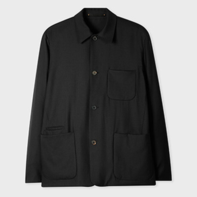 Black Wool 'A Suit To Travel In' Work Jacket, , hi-res