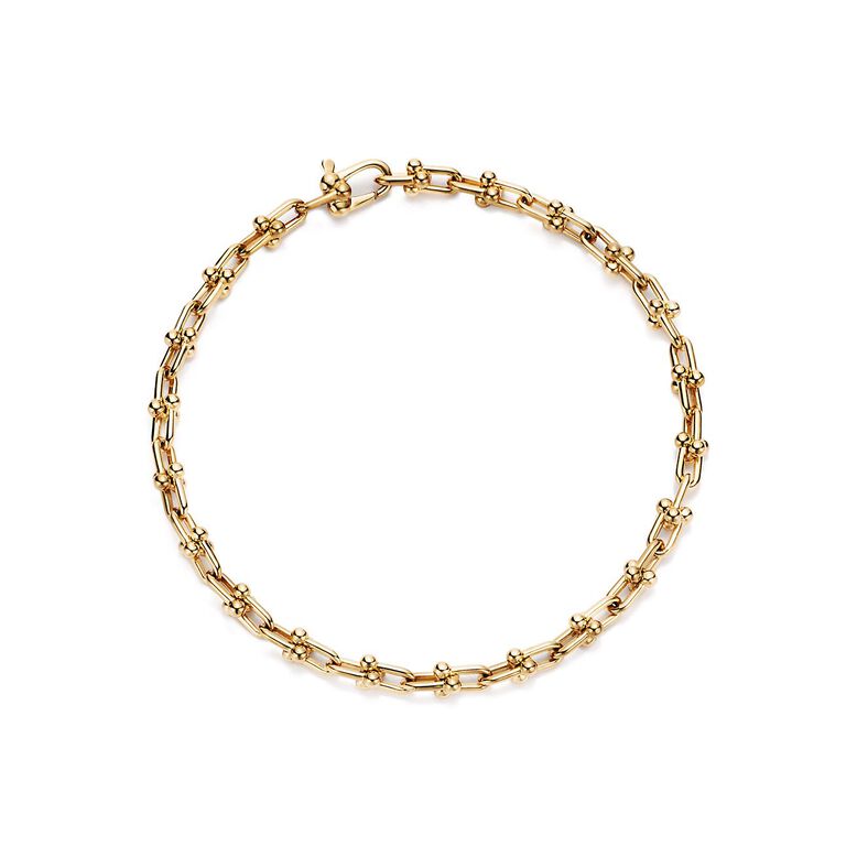 Tiffany HardWear Micro Link Bracelet in Yellow Gold - Size Medium, , hi-res