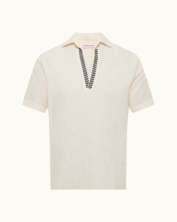 Ridley Ss Embroidery White Sand/Night Iris, , hi-res