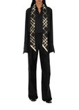 Skinny Check Silk Scarf, , hi-res