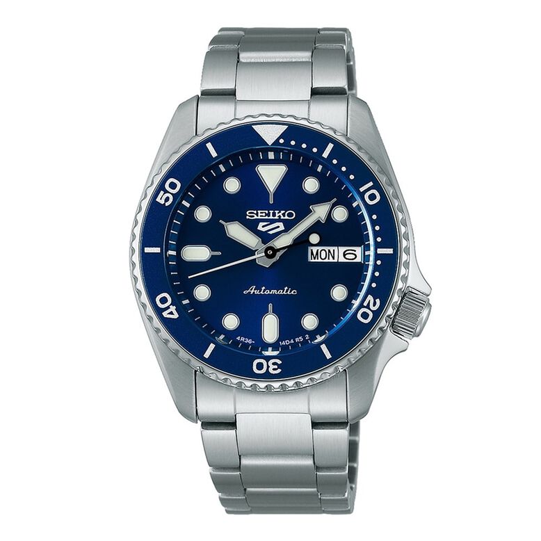 5 Sports SKX 'Street Denim' 38mm Mens Bracelet Watch Blue, , hi-res