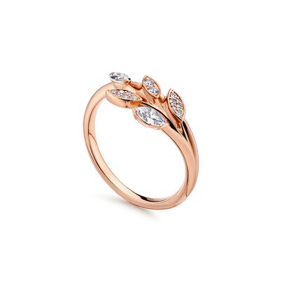 Tiffany Victoria&reg; diamond vine ring in 18k rose gold, , hi-res