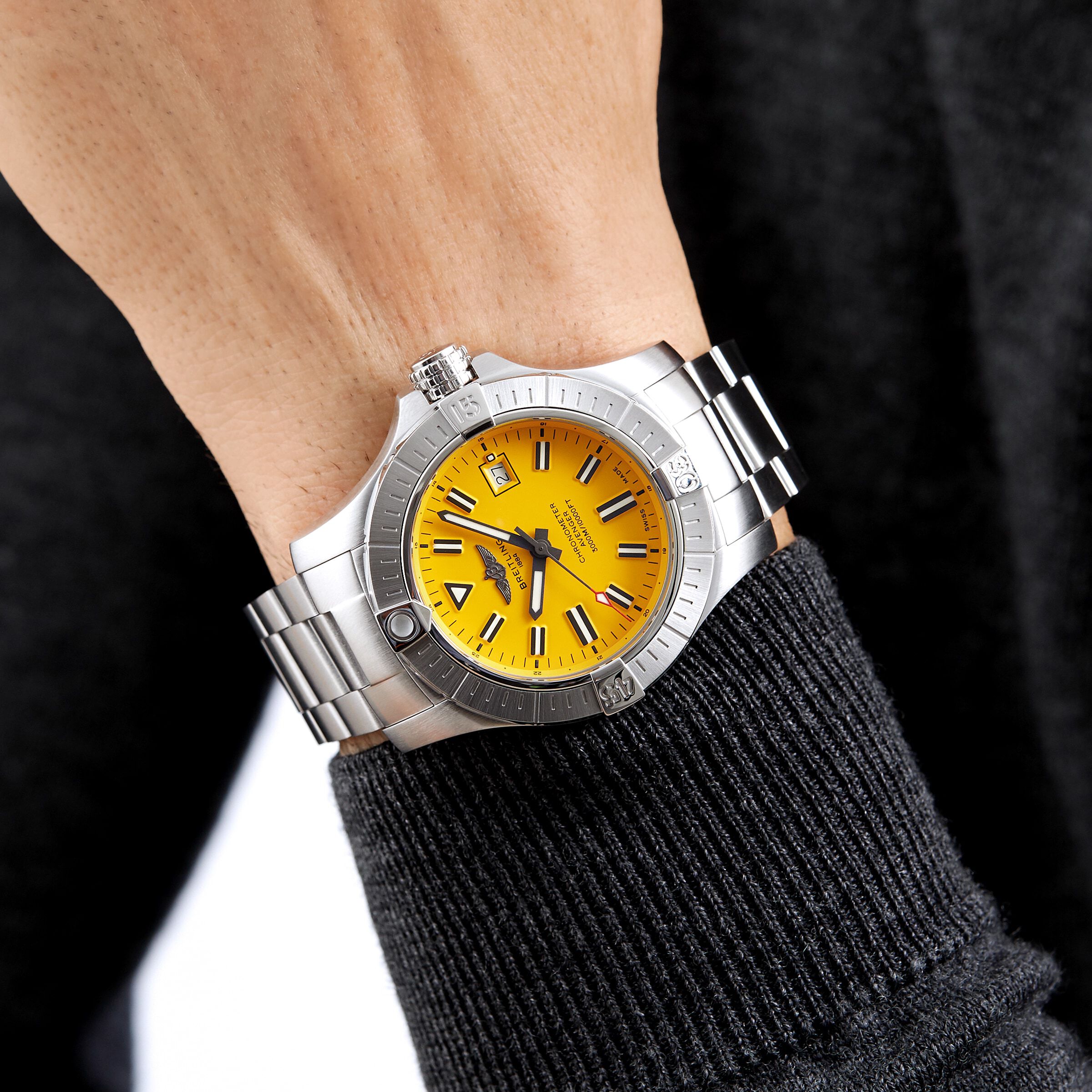 Breitling Avenger Automatic 45 Seawolf Stainless Steel Watch Fine Watches Heathrow Reserve Collect