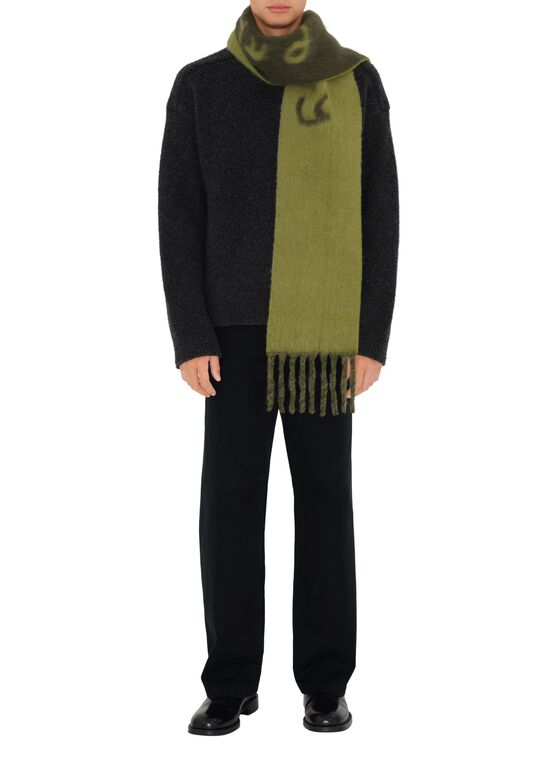 Reversible Logo Alpaca Wool Blend Scarf, , hi-res