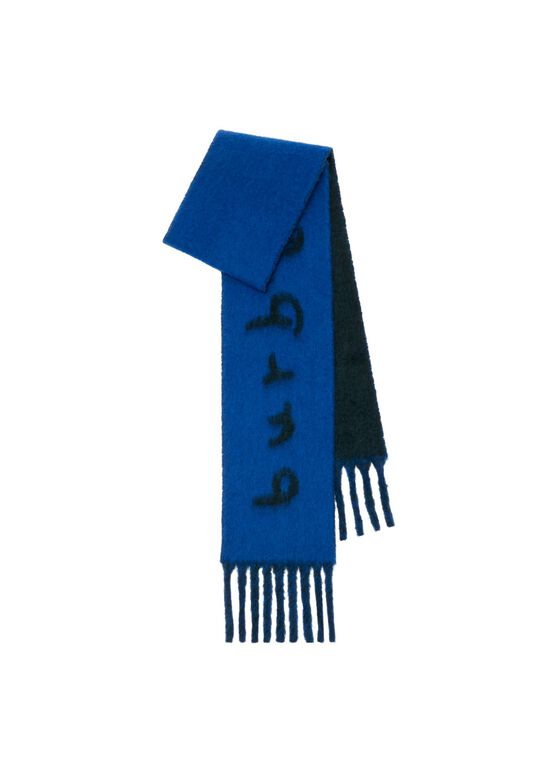 Reversible Logo Alpaca Wool Blend Scarf, , hi-res