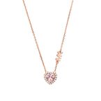 Premium Ld Necklace Rose Gold Pink Quartz