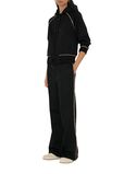 Check Trim Cotton Blend Track Pants, , hi-res